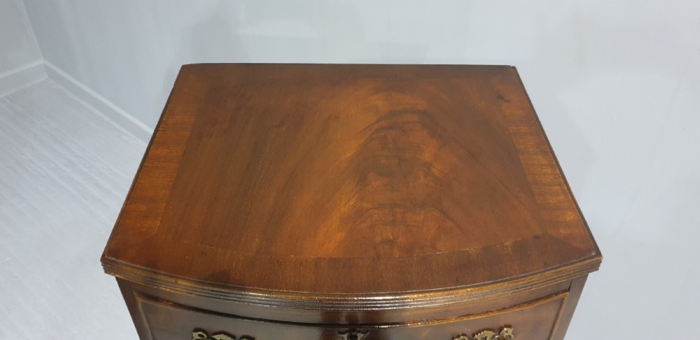Tall Mahogany Bowed Chest of Drawers View VIII