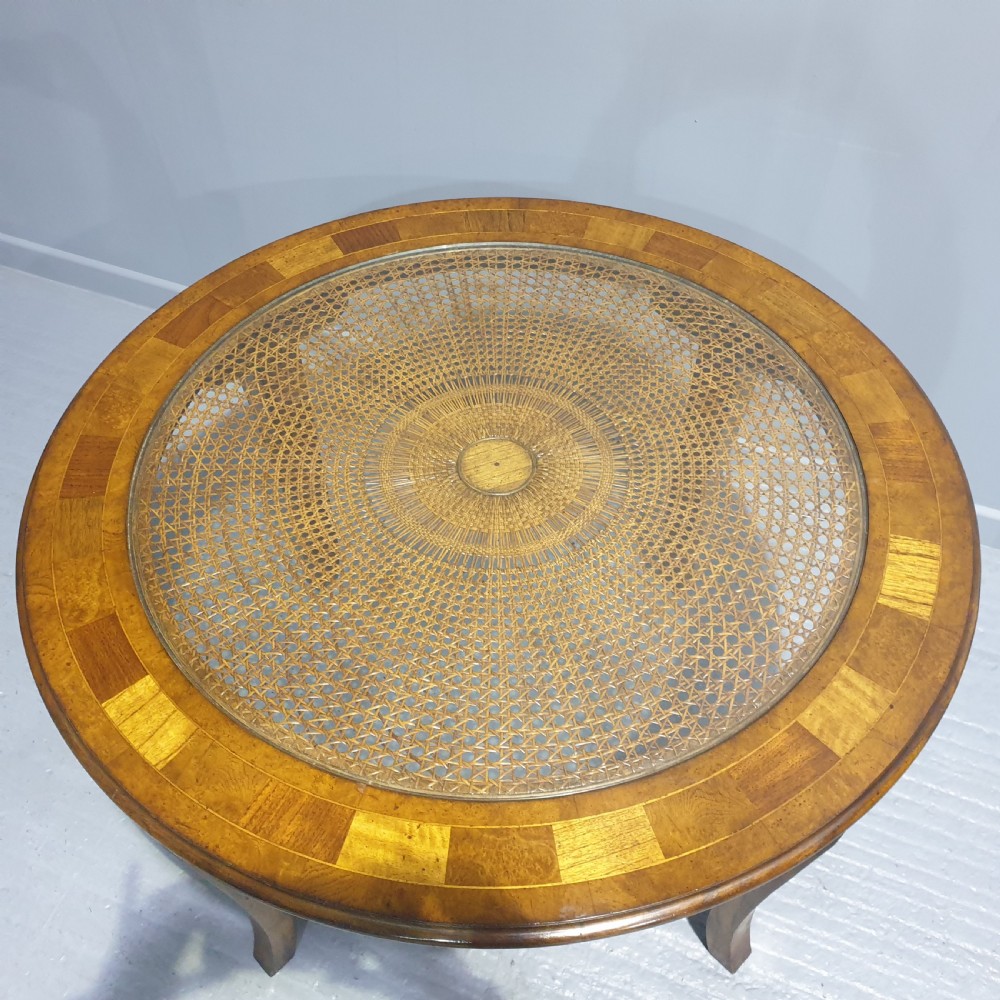 Walnut and Bergere  Dining Table View V