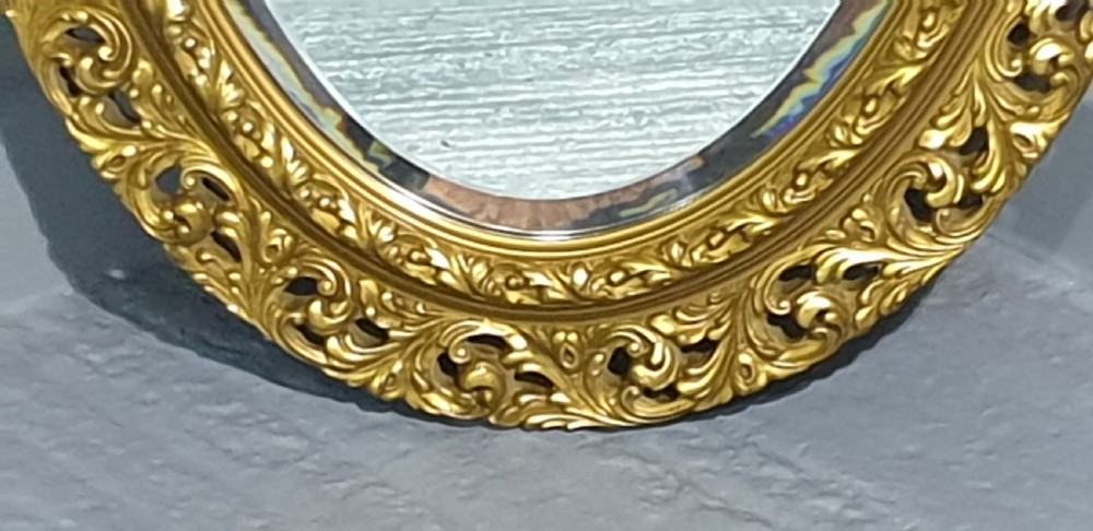 Oval Gilt Wall Mirror View IV