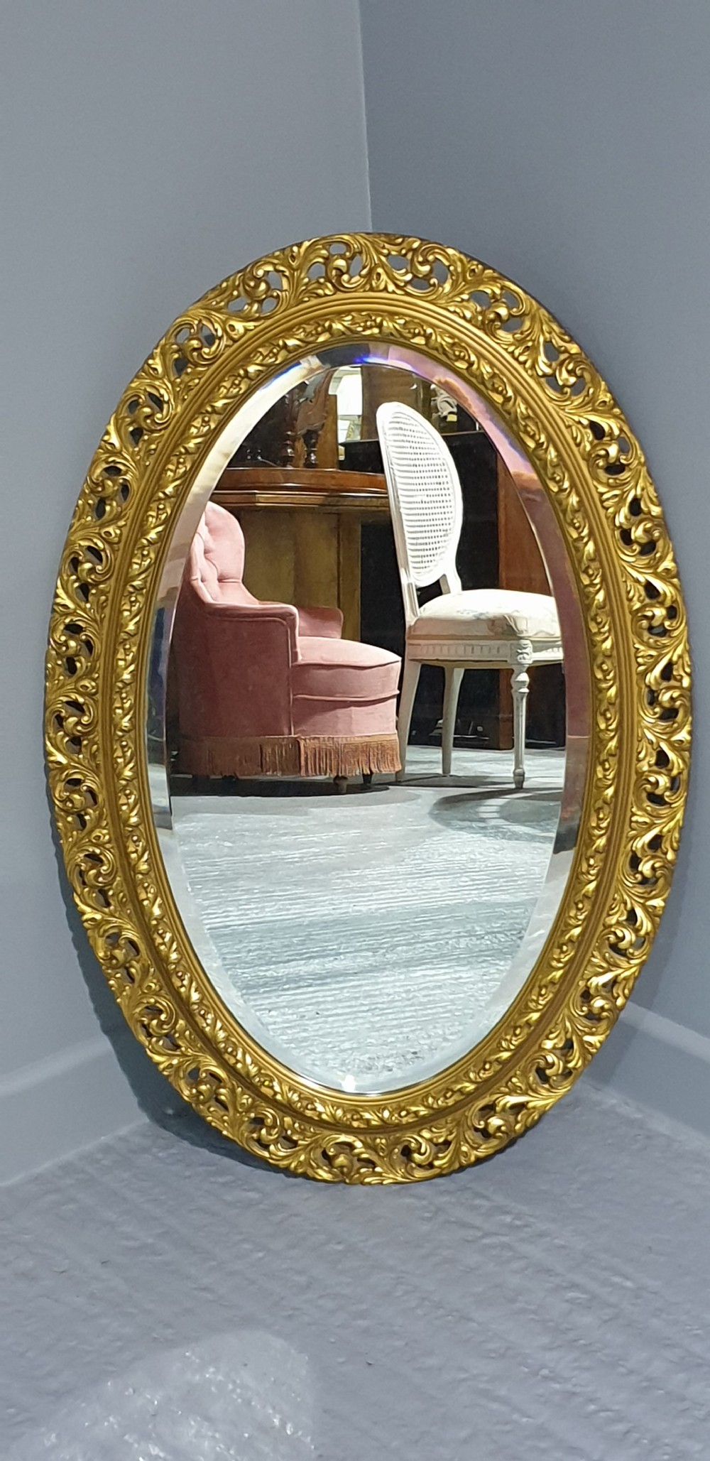 Oval Gilt Wall Mirror View V