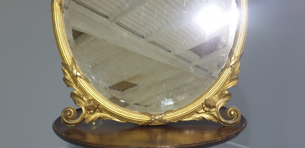 Victorian Easel Gilt Dressing Mirror View V