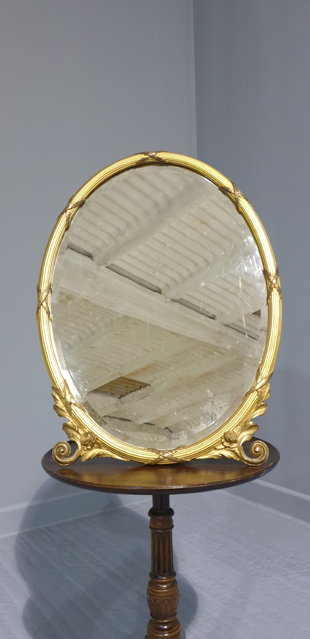 Victorian Easel Gilt Dressing Mirror View VI
