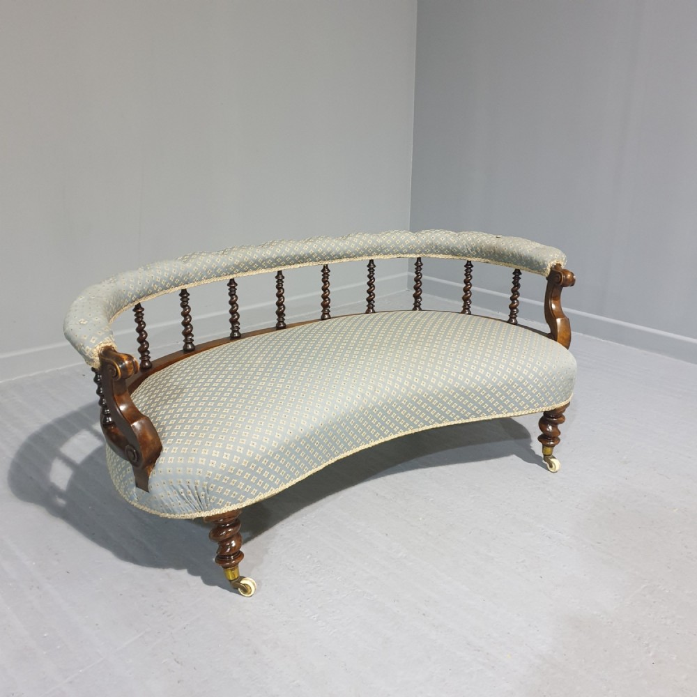 Fine Regency Mahogany Two Seat Window Sofa