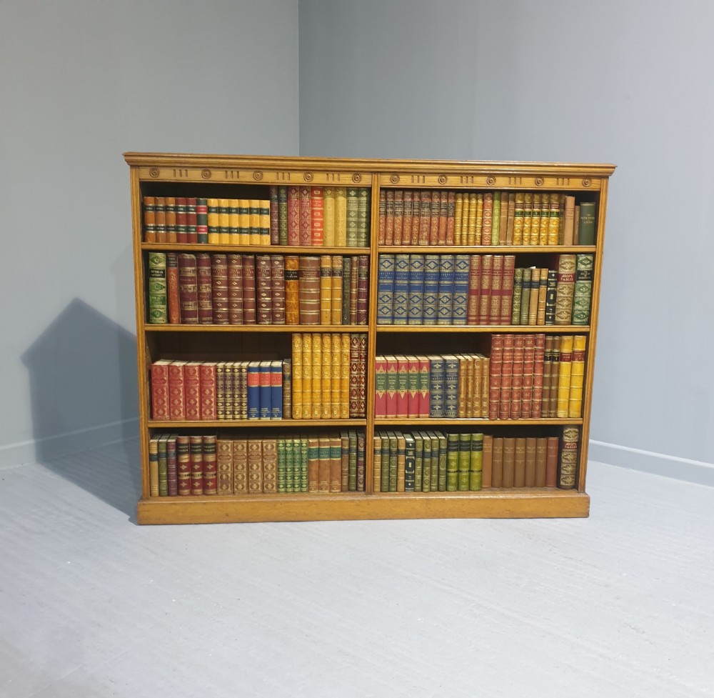 Excellent Quality Oak Adjustable Library Bookcase