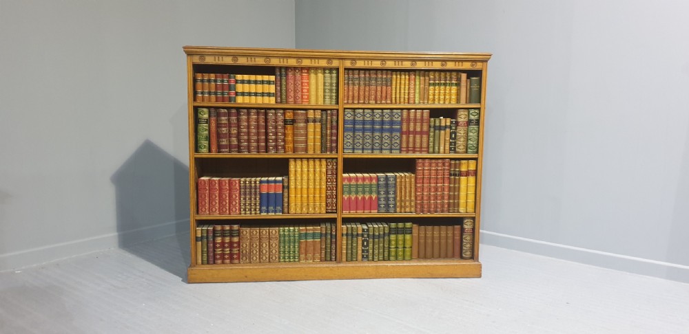 Excellent Quality Oak Adjustable Library Bookcase View III