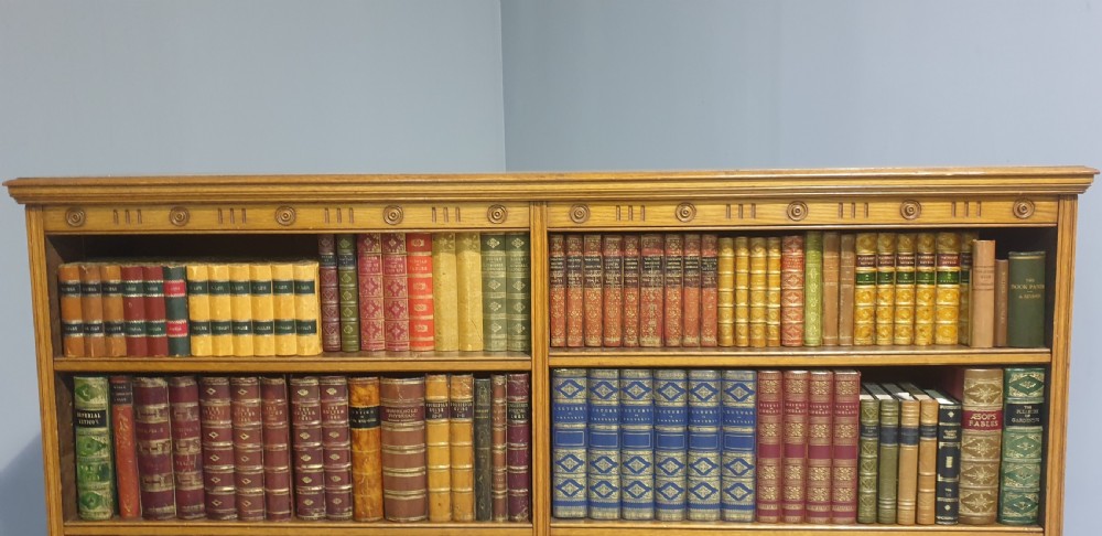 Excellent Quality Oak Adjustable Library Bookcase View IV
