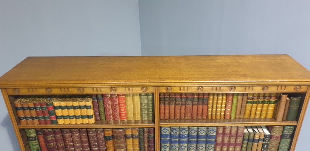 Excellent Quality Oak Adjustable Library Bookcase View V