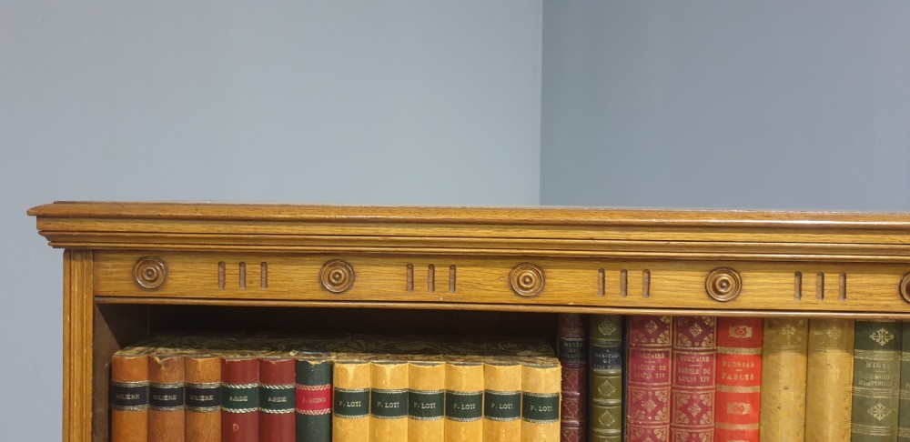 Excellent Quality Oak Adjustable Library Bookcase View VIII