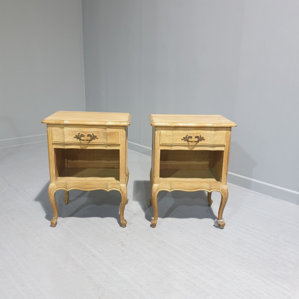 Pair French Pine Bedside Lamp Cabinets