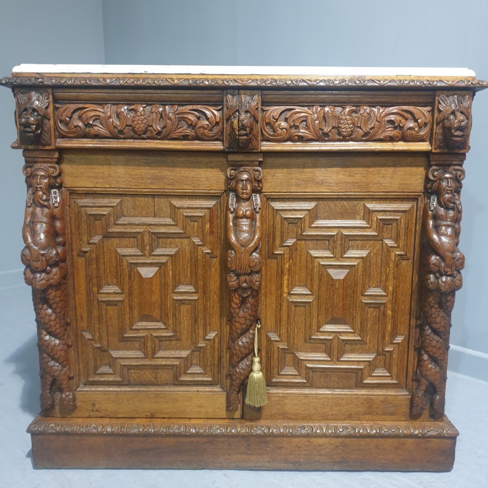 Superb Carved Oak Cupboard View II