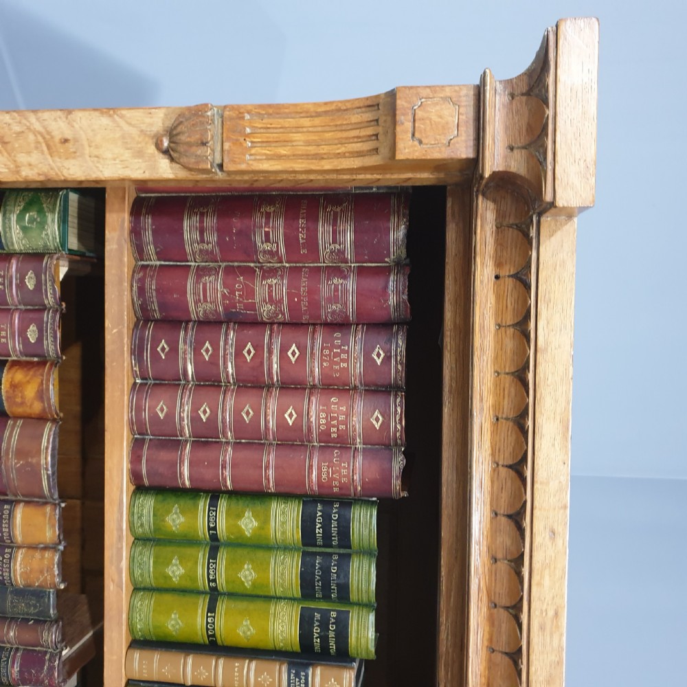 Superb Bleached Oak Open Library Bookcase View II