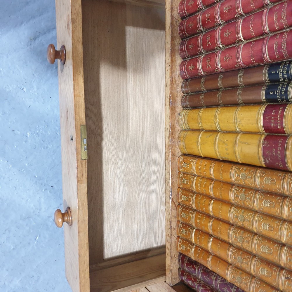 Superb Bleached Oak Open Library Bookcase View IV