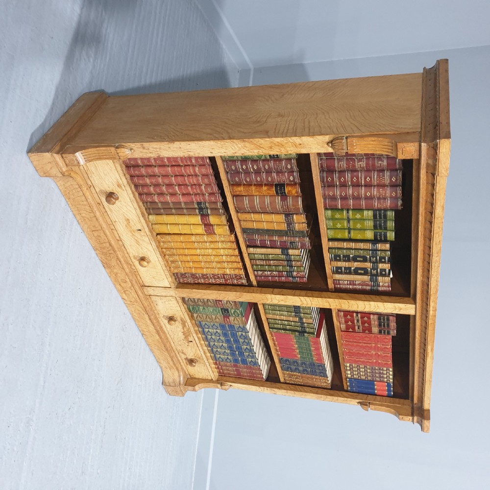 Superb Bleached Oak Open Library Bookcase View V