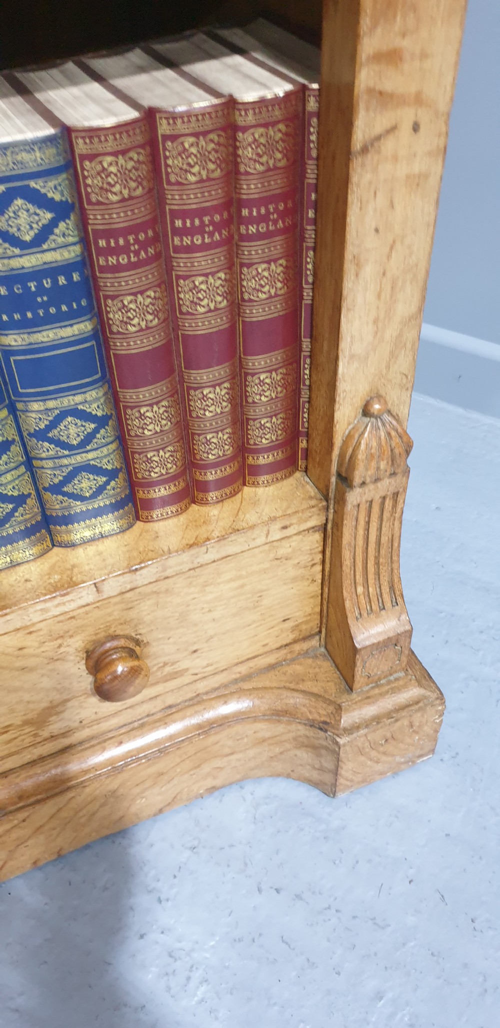 Superb Bleached Oak Open Library Bookcase View VIII
