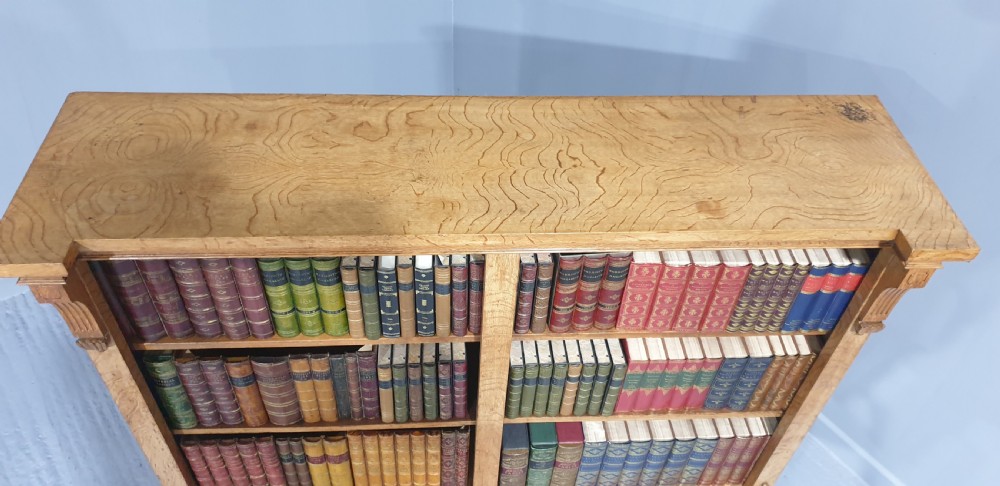 Superb Bleached Oak Open Library Bookcase View X