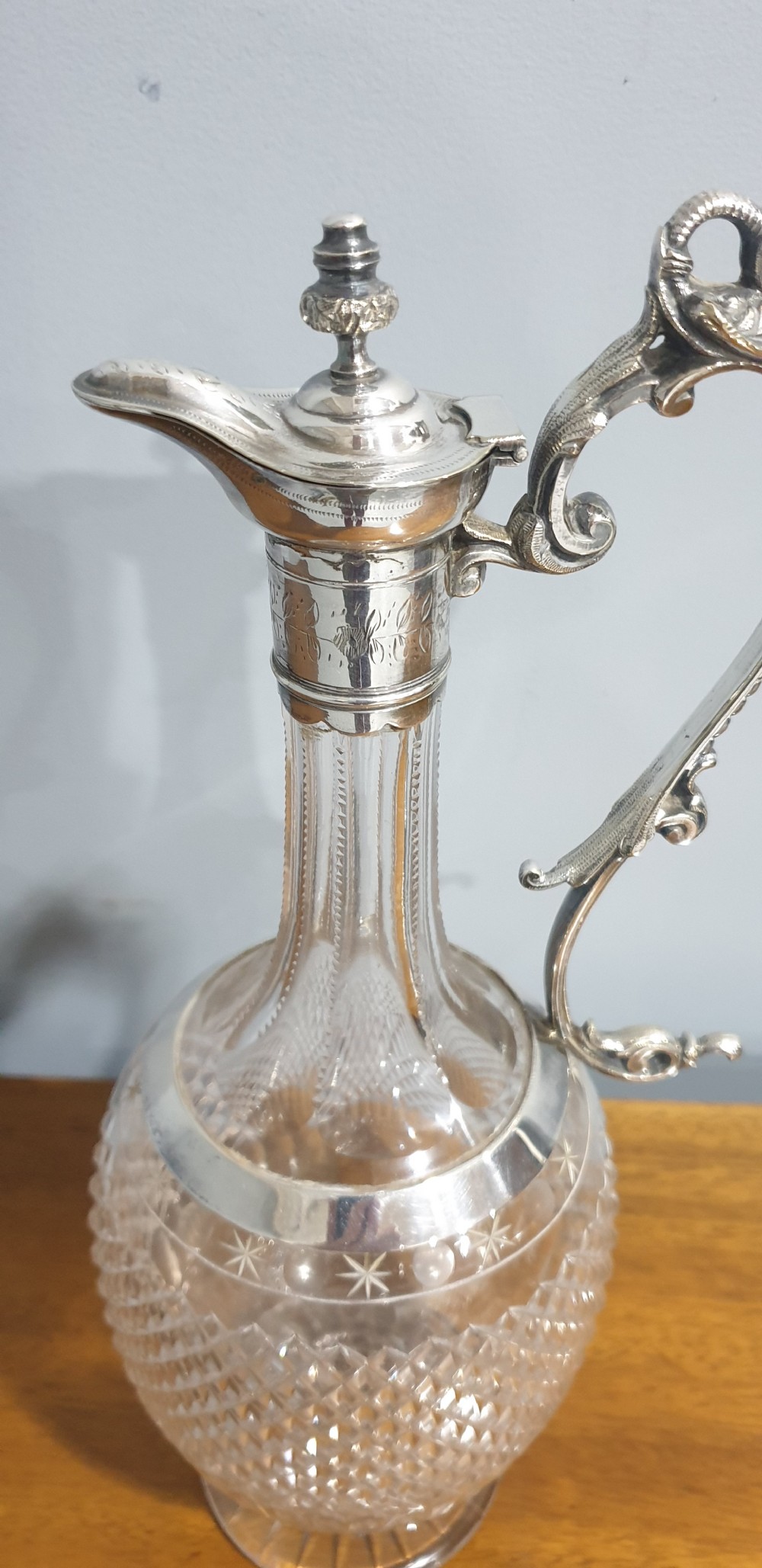 Superb Edwardian Claret Jug View III