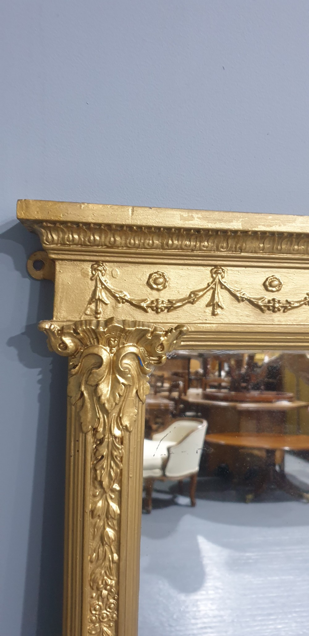 English Victorian Gilt Overmantle Mirror View IV