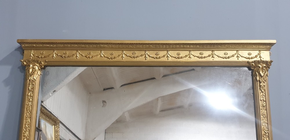 English Victorian Gilt Overmantle Mirror View VI
