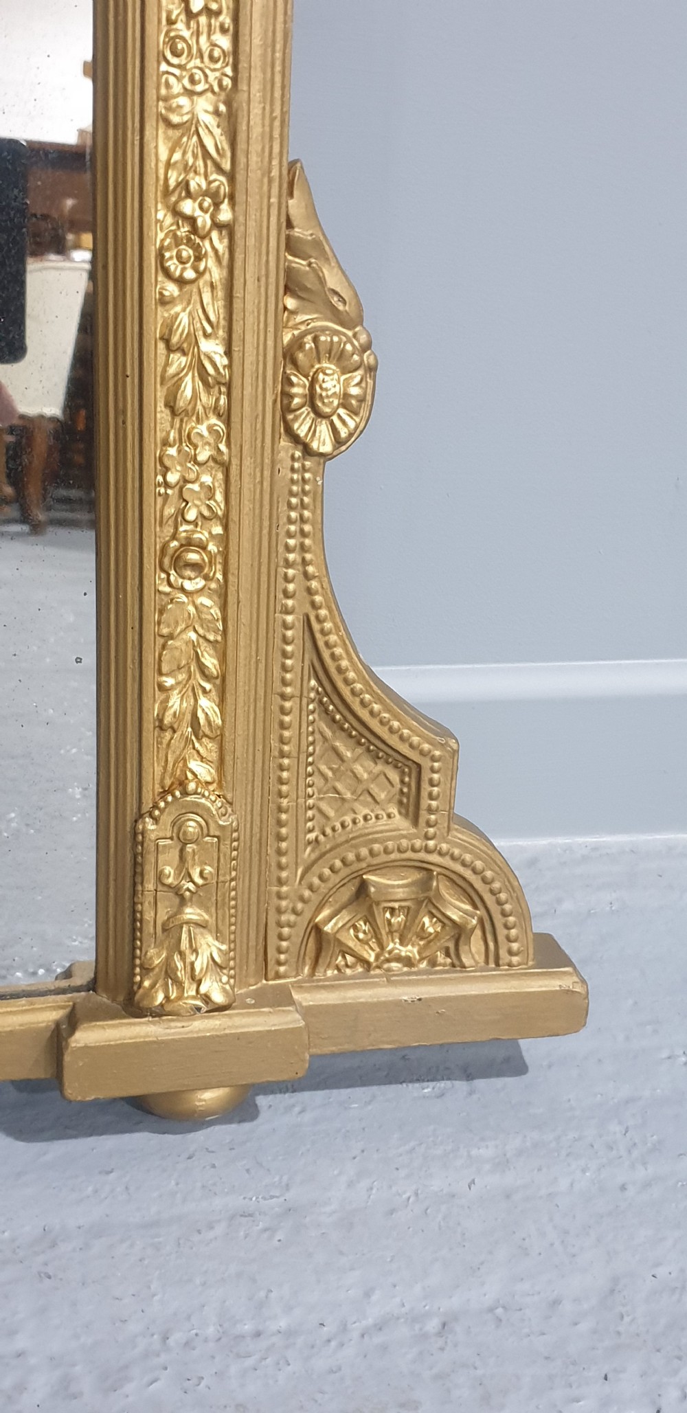 English Victorian Gilt Overmantle Mirror View VII