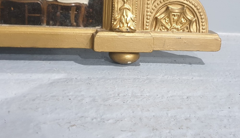 English Victorian Gilt Overmantle Mirror View VIII