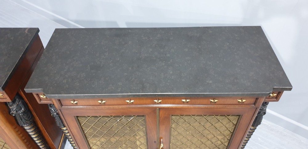 Superb Pair Regency Mahogany Cabinets View IX
