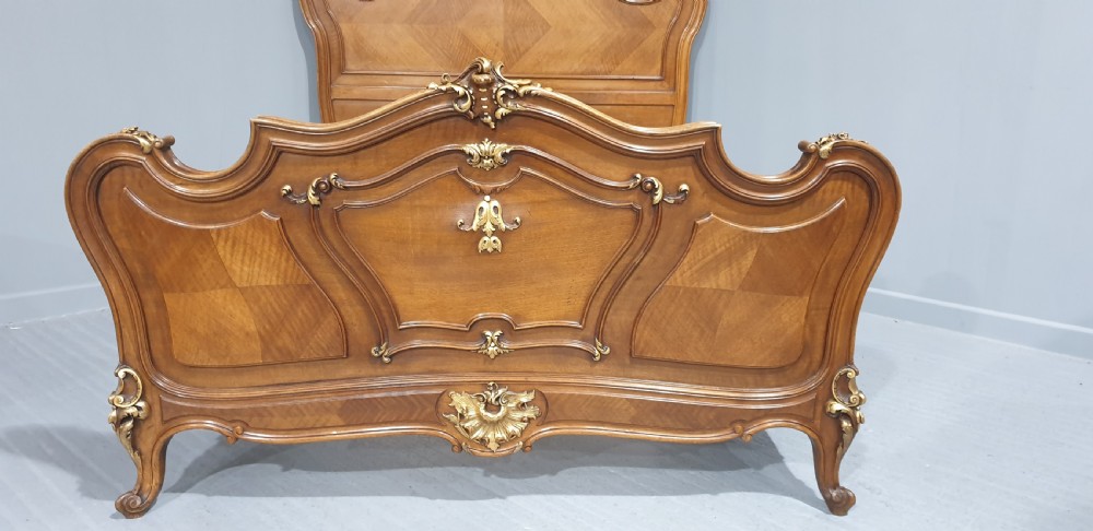 French Walnut and Parcel Gilt Bed View II