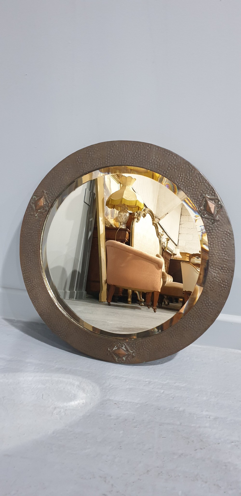 Arts and Crafts Copper Mirror View IV