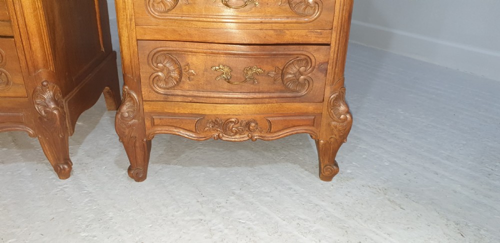 Superb Pair French Walnut  Bedside Chests of Drawers View II