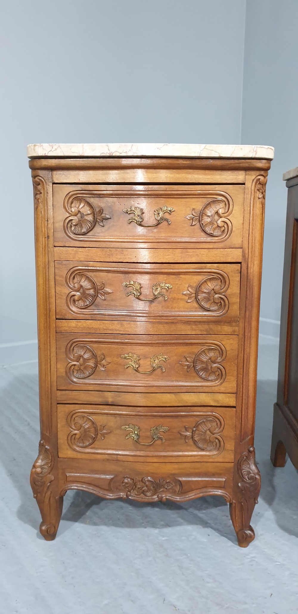 Superb Pair French Walnut  Bedside Chests of Drawers View IV