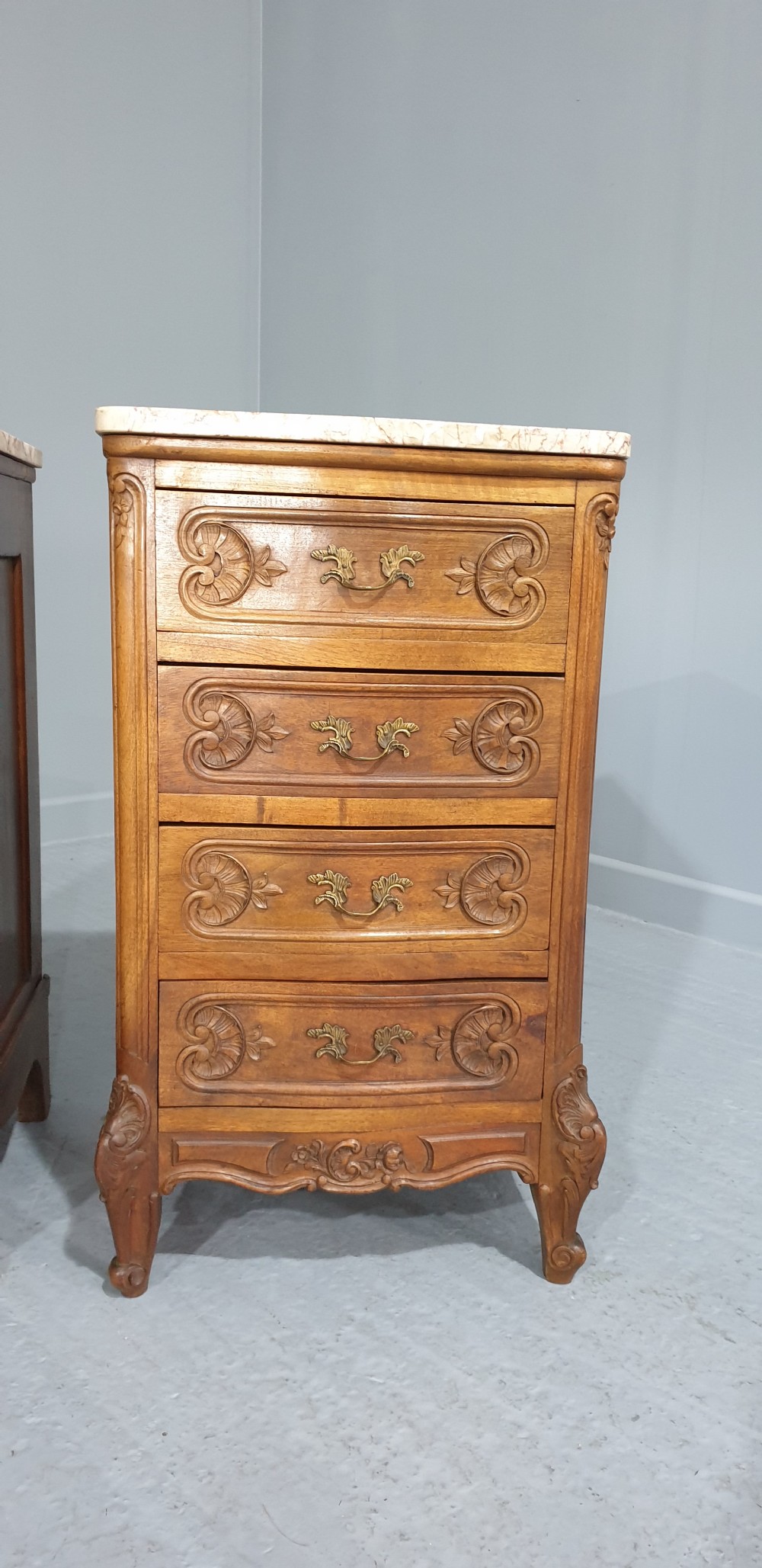 Superb Pair French Walnut  Bedside Chests of Drawers View V