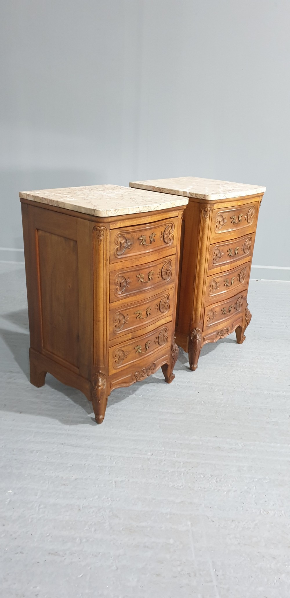 Superb Pair French Walnut  Bedside Chests of Drawers View VIII