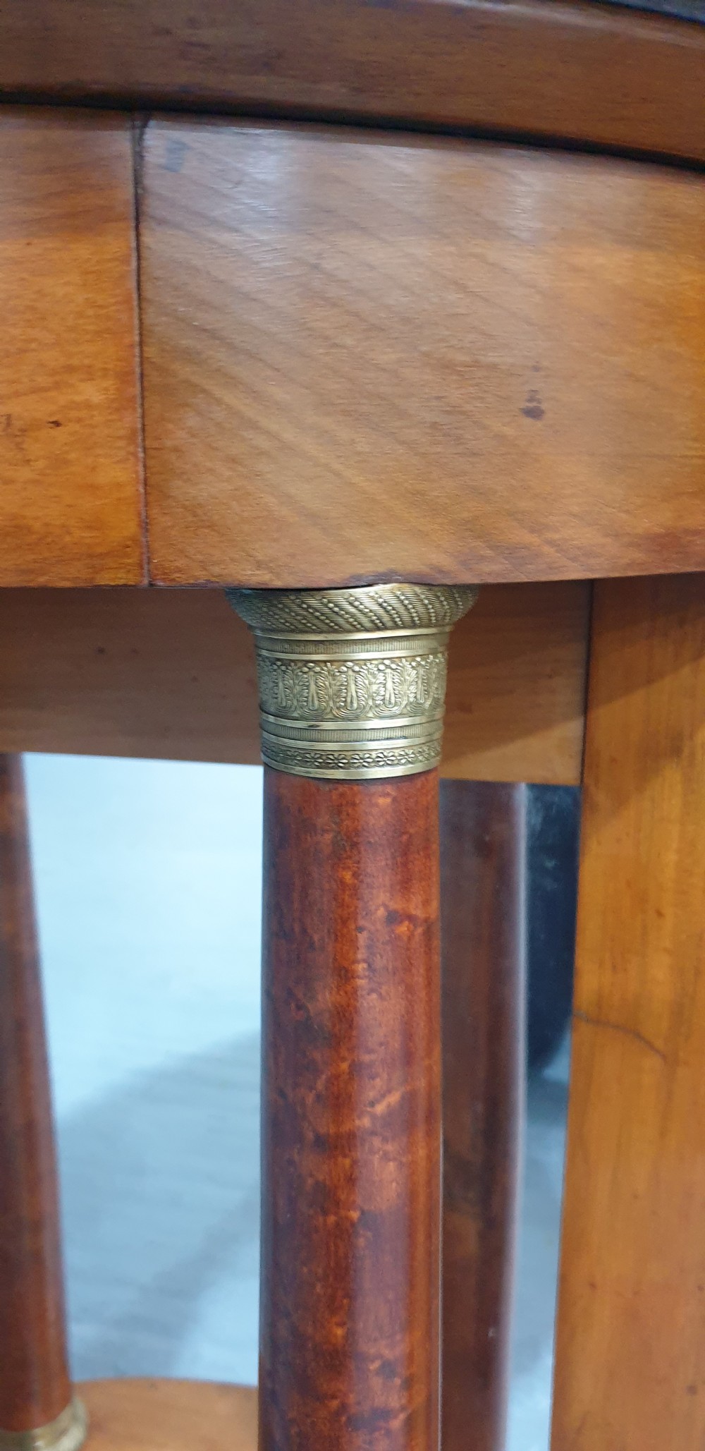 Quality Pair of French  Empire Walnut Bedside Lamp Tables View VII