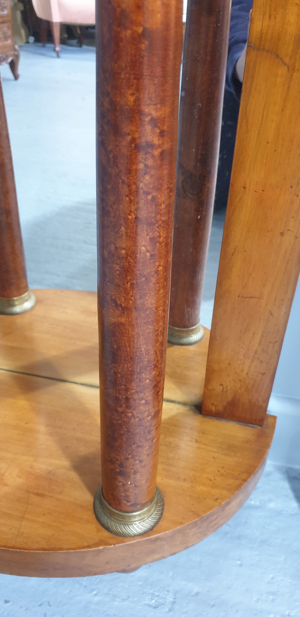Quality Pair of French  Empire Walnut Bedside Lamp Tables View VIII