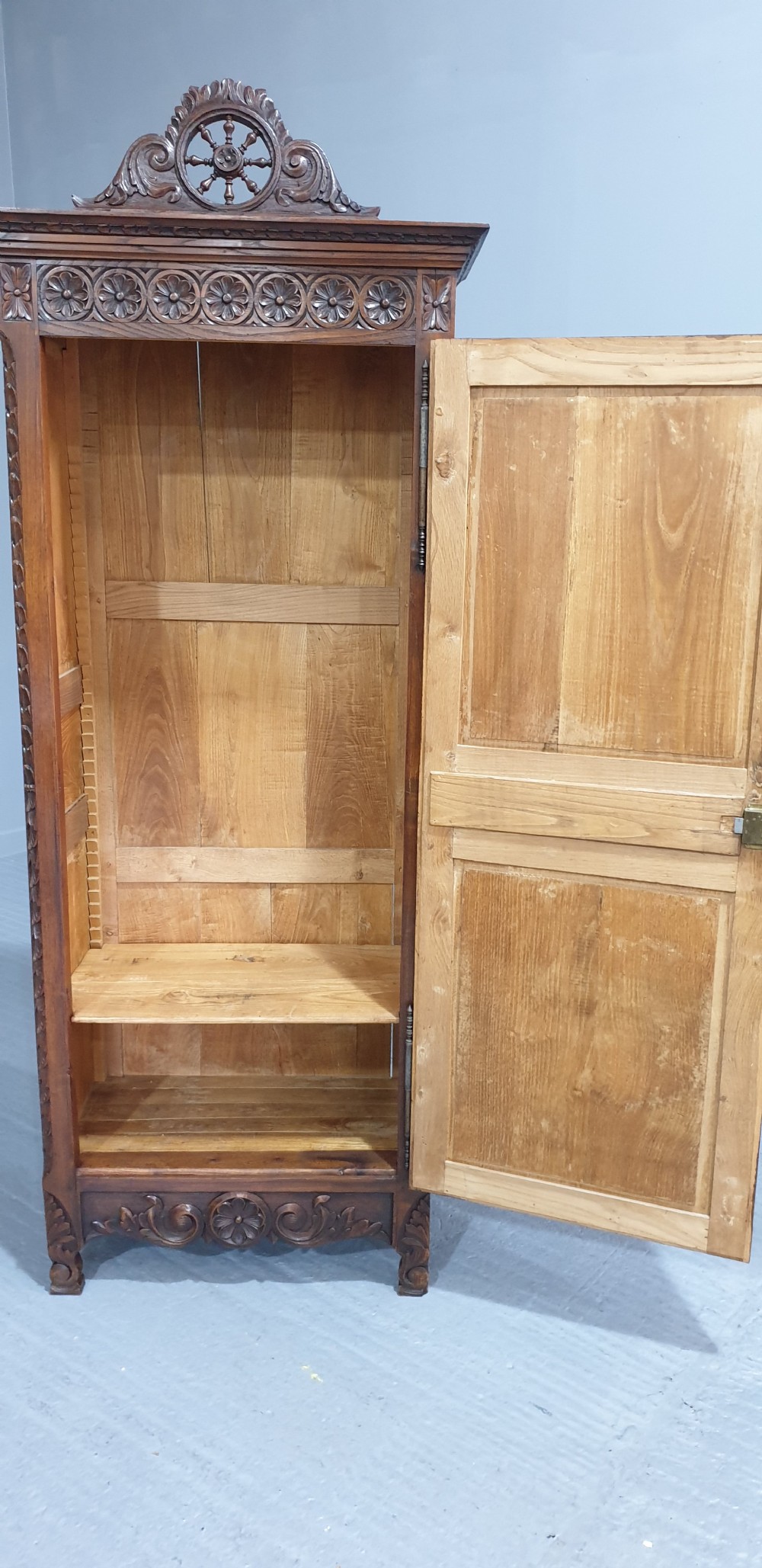 Superb Slim Carved Hall Cupboard View VIII