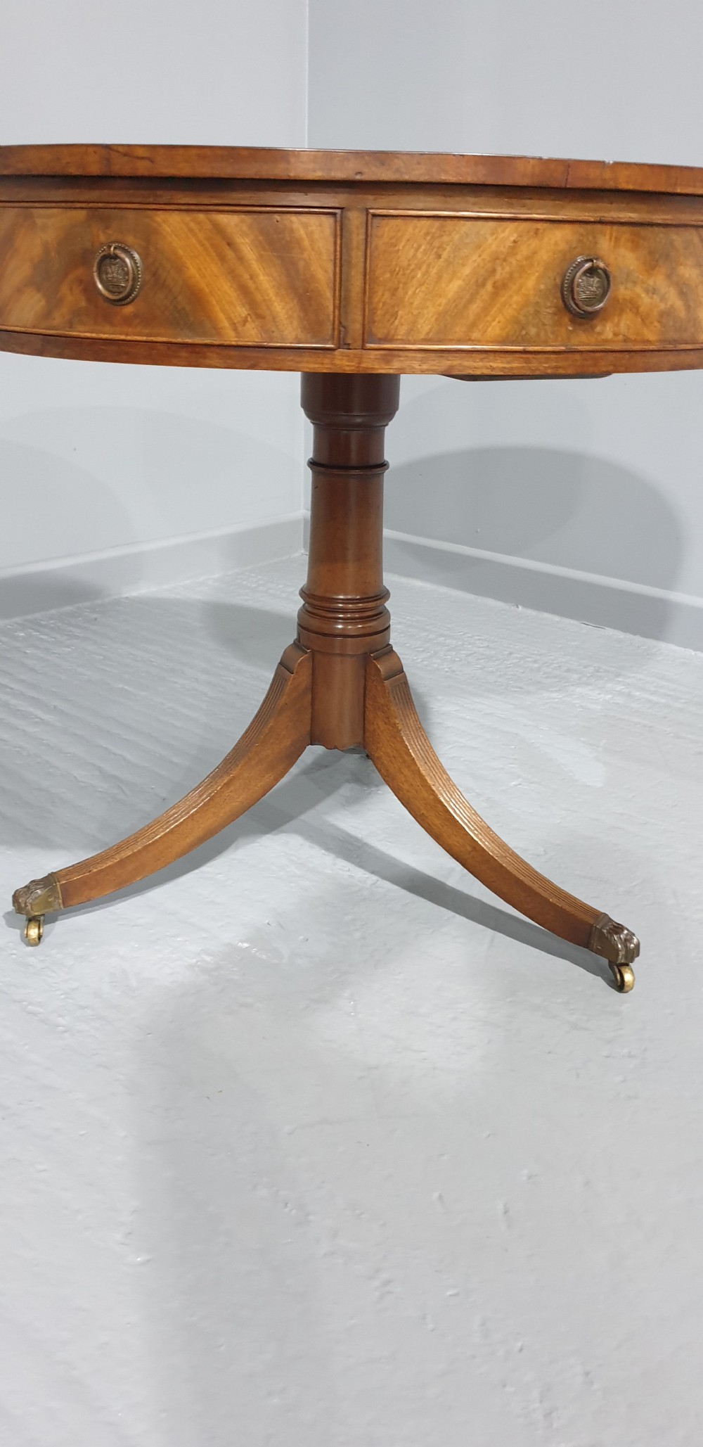 Excellent Mahogany Drum Table View XI