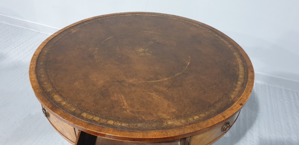 Excellent Mahogany Drum Table View XIII
