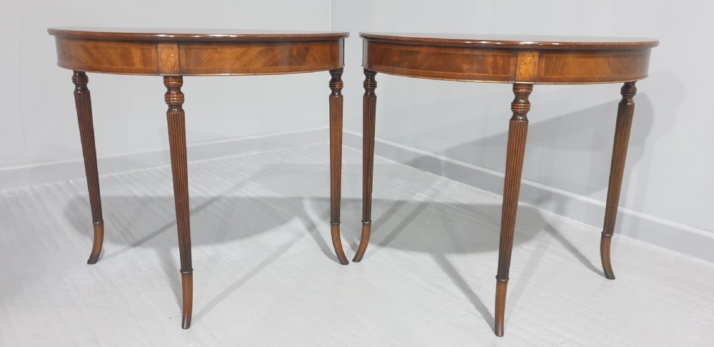 Good Pair Mahogany Console Tables View V