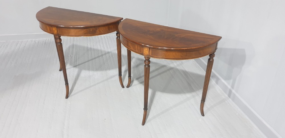 Good Pair Mahogany Console Tables View X