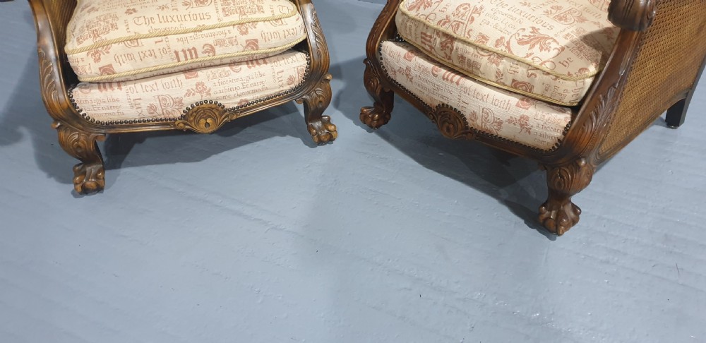 Superb Pair Bergere Conservatory Armchairs  View IV