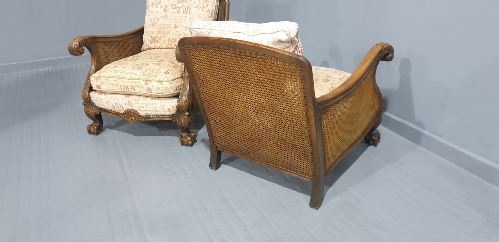 Superb Pair Bergere Conservatory Armchairs  View IX