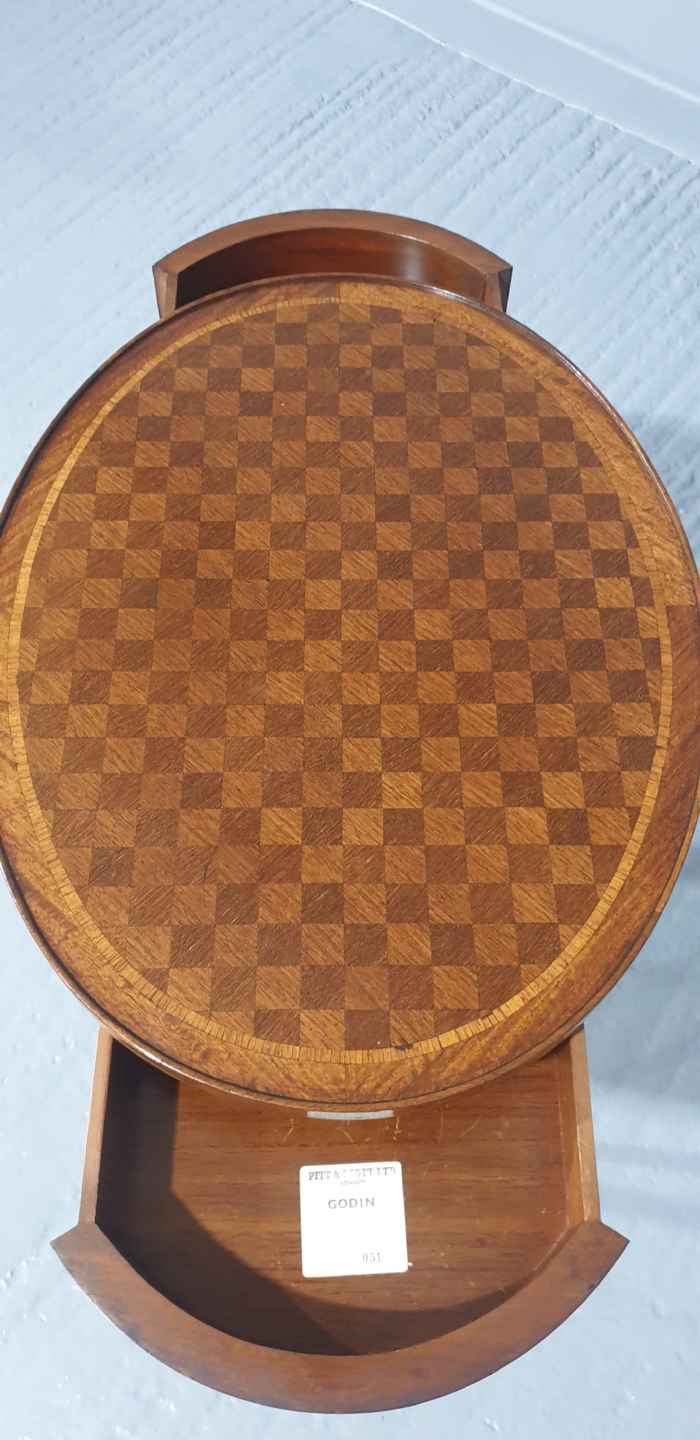 Superb French Parquetry Lamp Table View VIII