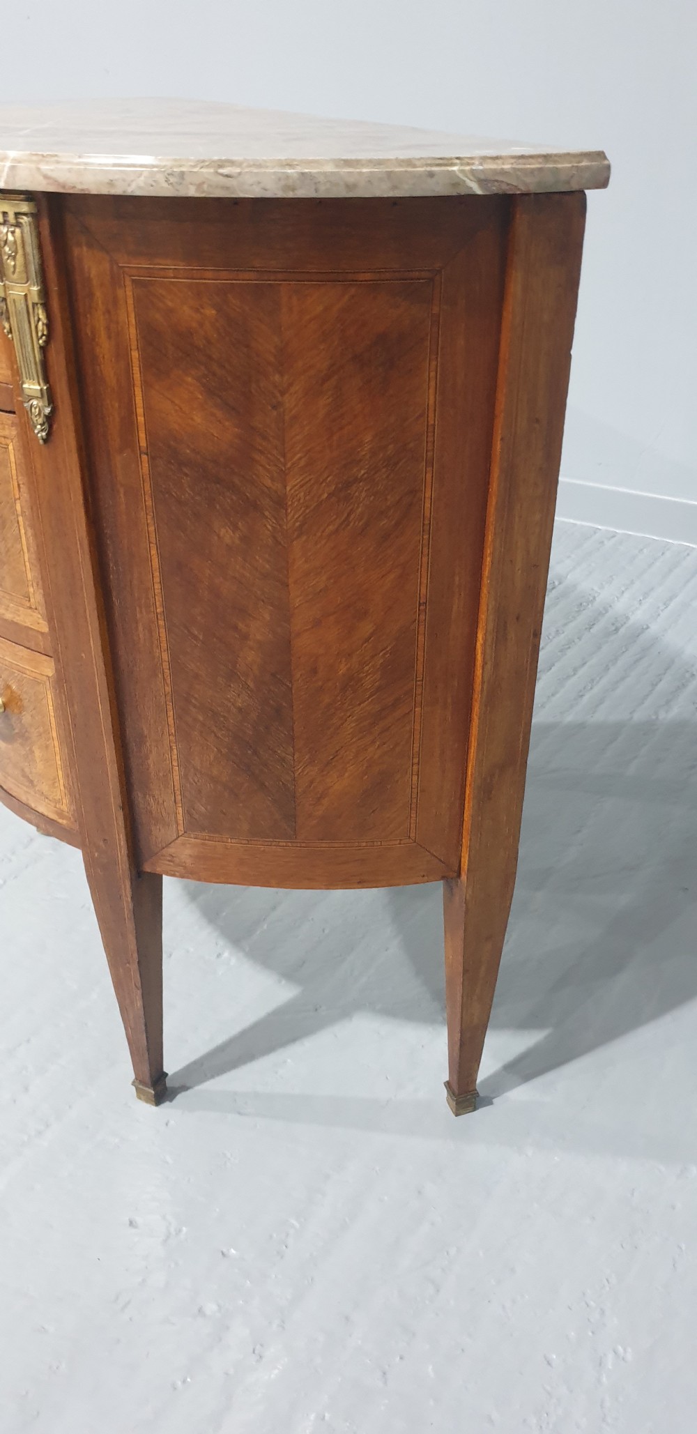 French Demi Loon Commode Chest of Drawers View IX