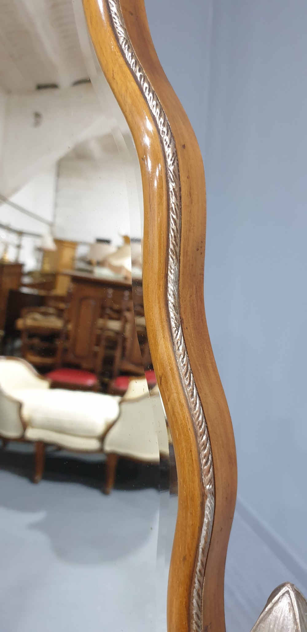 Superb Walnut Cheval Mirror View IV