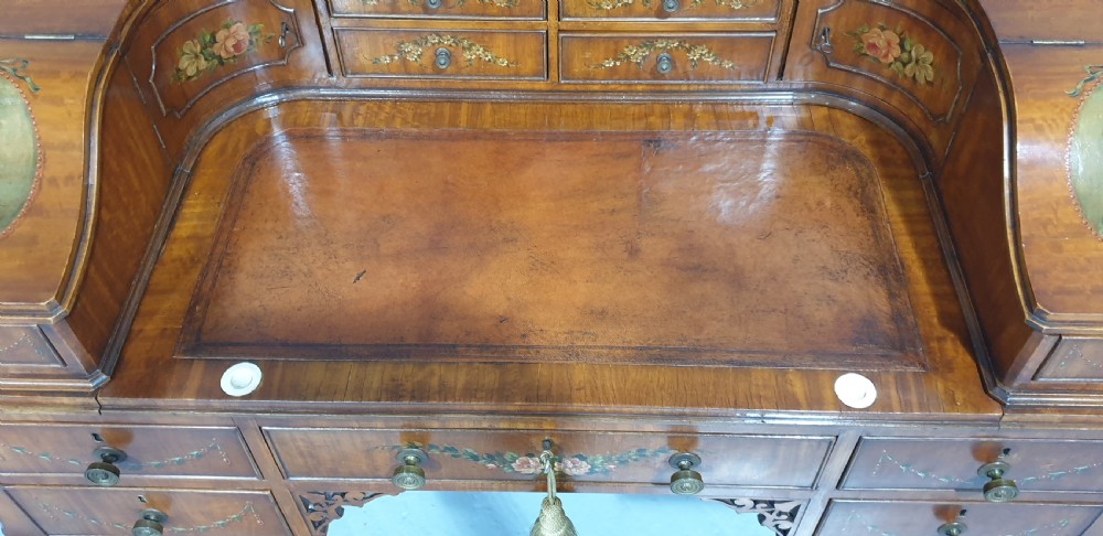 Outstanding Painted Satinwood Carlton House Desk View V