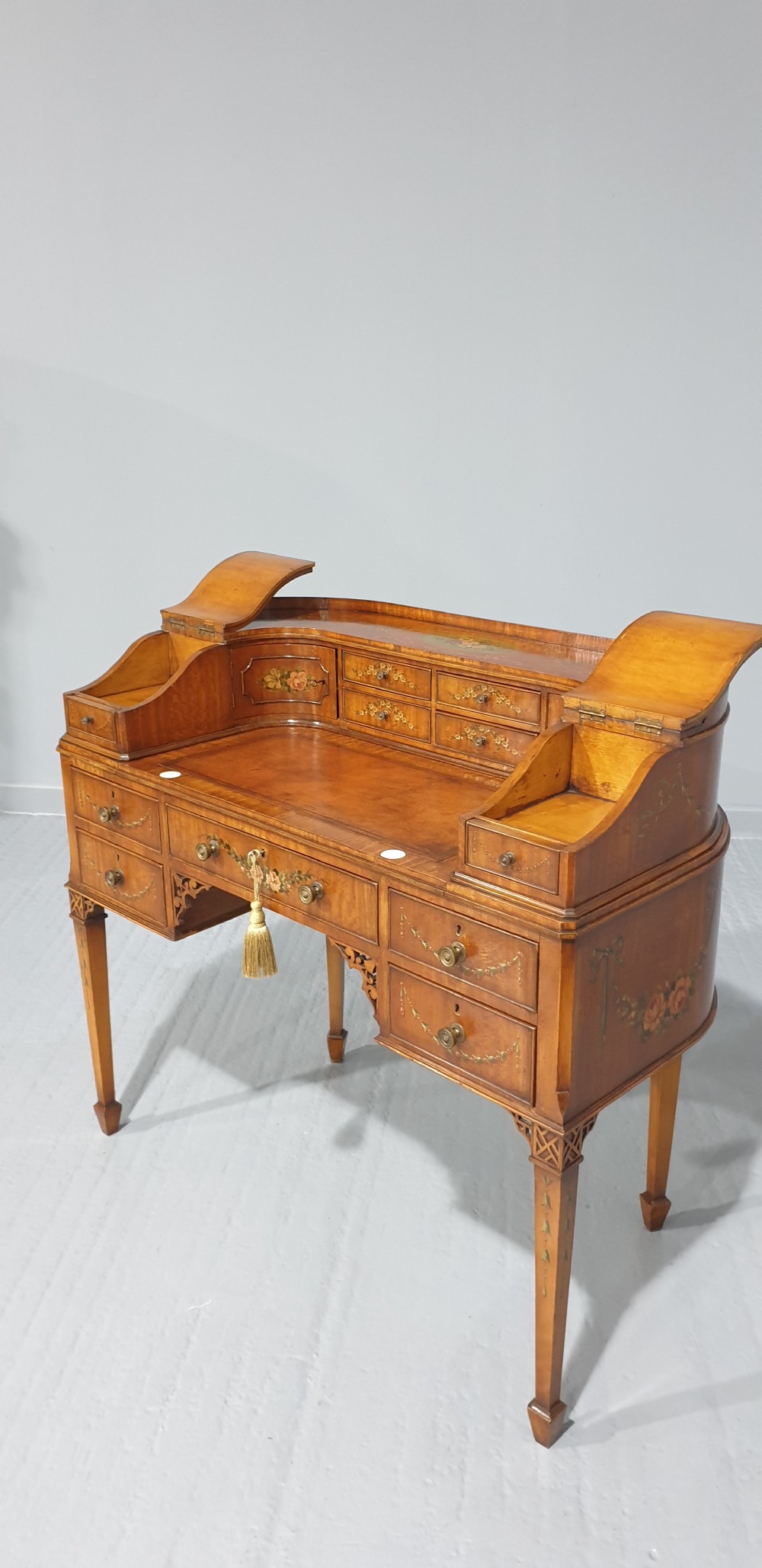 Outstanding Painted Satinwood Carlton House Desk View X