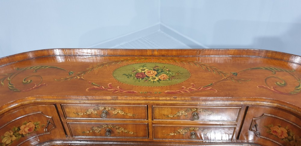 Outstanding Painted Satinwood Carlton House Desk View XI