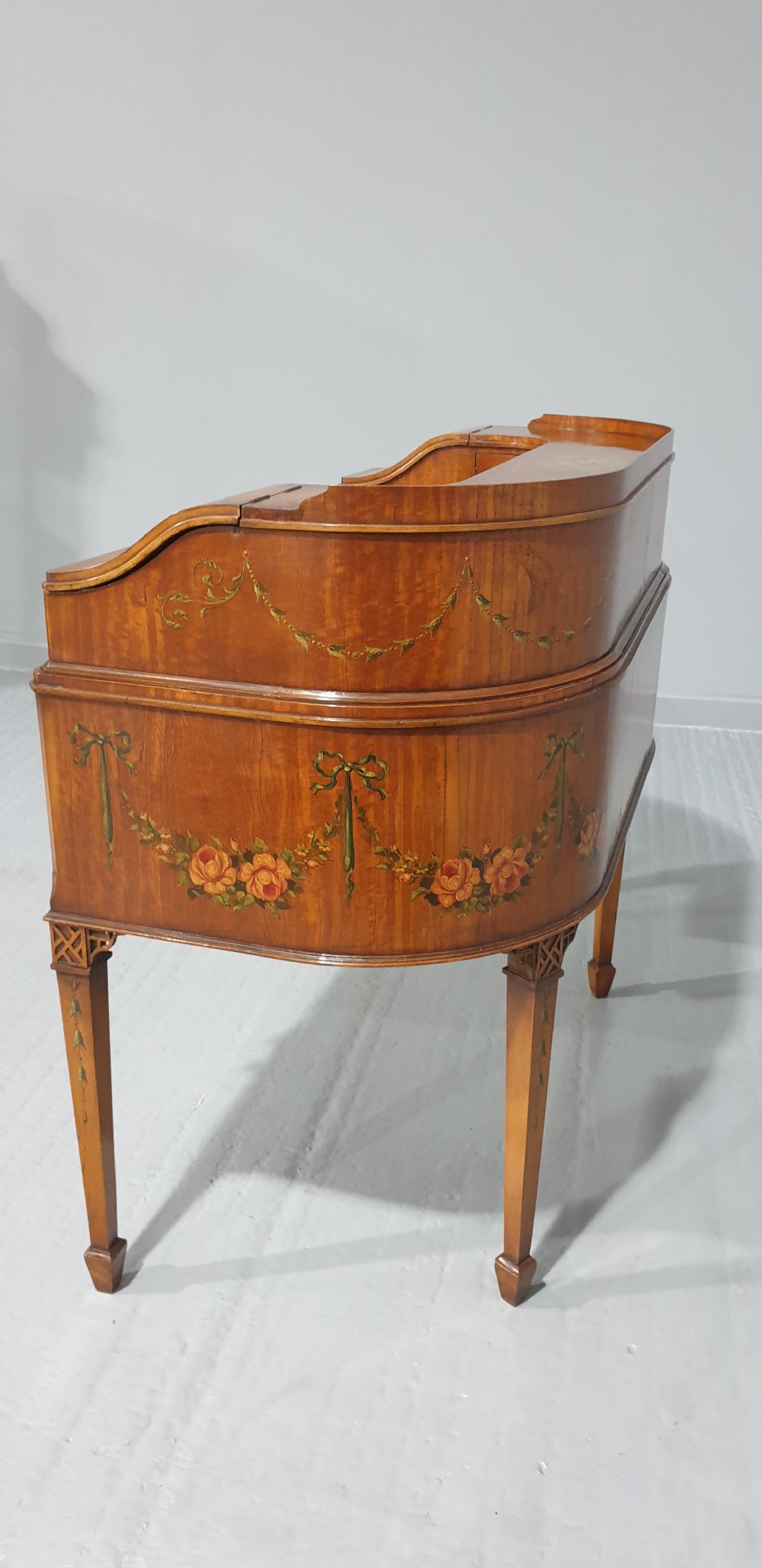 Outstanding Painted Satinwood Carlton House Desk View XIII