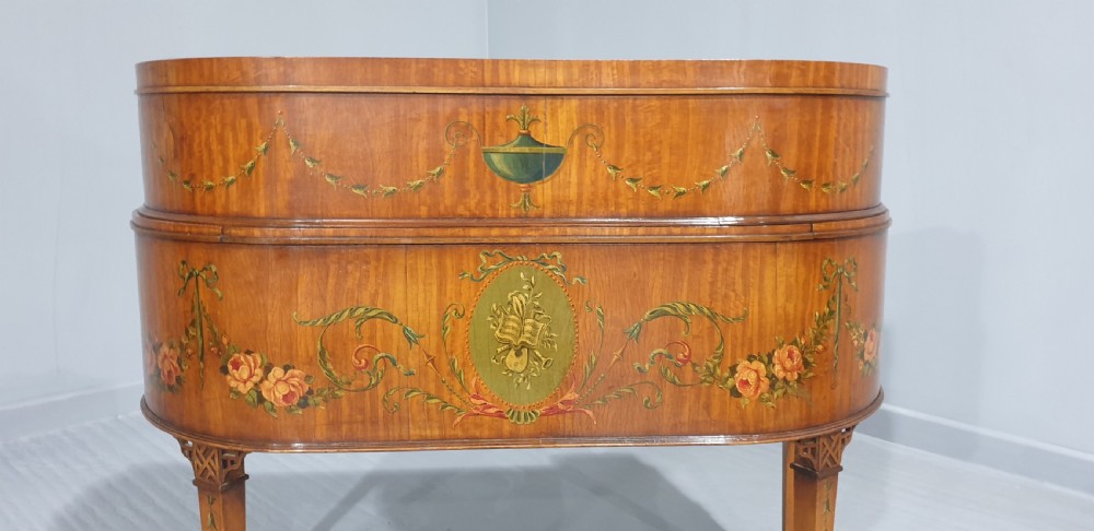 Outstanding Painted Satinwood Carlton House Desk View XIV