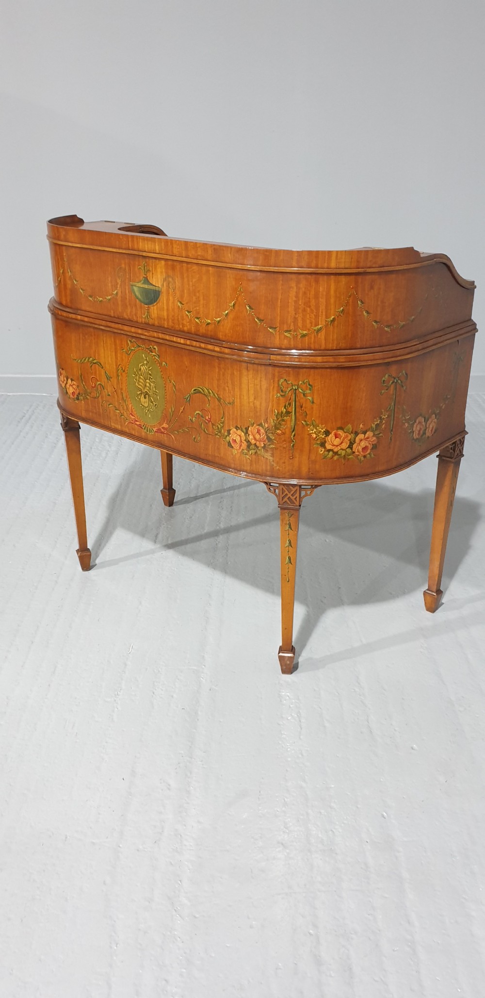 Outstanding Painted Satinwood Carlton House Desk View XVII