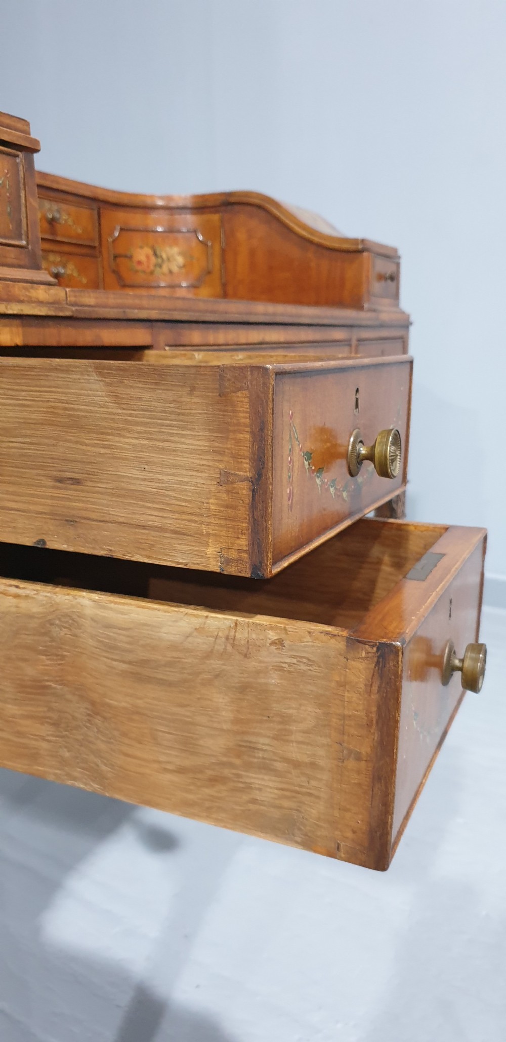 Outstanding Painted Satinwood Carlton House Desk View XIX